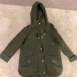 Army green zip up jacket